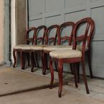 Set van 6 Antieke Louis-Philippe Eetkamerstoelen, Antiek en Kunst, Ophalen