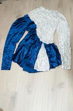 Twirlpakjes turnpakje blauw wit glitter met rok, Blauw, Groter dan maat 42, Ophalen of Verzenden, Zo goed als nieuw