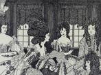 1901, Aubrey Beardsley - Originele blokdruk, Belle Epoque, Verzenden