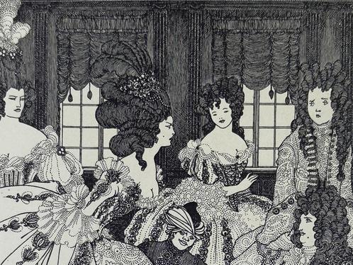 1901, Aubrey Beardsley - Originele blokdruk, Belle Epoque, Antiek en Kunst, Kunst | Litho's en Zeefdrukken, Verzenden