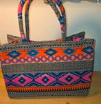 Kleurrijke Anokhi handtas/shopper met etnisch patroon, Ophalen of Verzenden, Zo goed als nieuw, Overige kleuren, Handtas