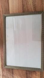 Antiek zilver kleur fotolijstje breed bewerkte randen, Antiek en Kunst, Ophalen of Verzenden