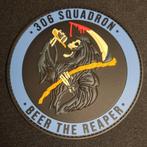 KLU 306 Squadron Beer the Reaper Patch, Verzamelen, Ophalen of Verzenden, Luchtmacht, Nederland, Embleem of Badge