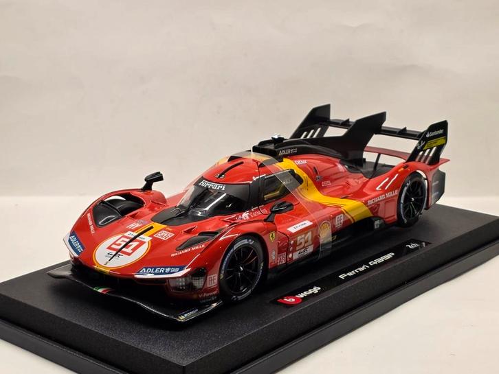 Burago Ferrari 499P winnaar 24h Le Mans 2023 1:18, Hobby en Vrije tijd, Modelauto's | 1:18, Nieuw, Auto, Bburago, Ophalen of Verzenden