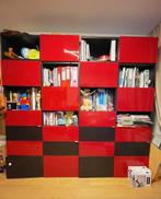 Ikea kast frontjes (8x deur + 6x lade) rood hoogglans, Ophalen, Minder dan 50 cm, Gebruikt, Minder dan 100 cm