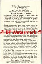 Kansel Maria 1937 Geleen 1962 Sittard  - 21384, Bidprentje, Ophalen of Verzenden