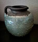 Mooie kruik vaas 20 cm turquoise, Huis en Inrichting, Woonaccessoires | Vazen, Overige kleuren, Aardewerk of Porselein, Ophalen of Verzenden