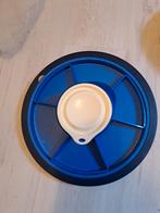 Blauwe serveerschaal van tupperware met vakken, Huis en Inrichting, Ophalen of Verzenden, Zo goed als nieuw
