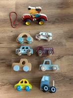 Houten auto set, Kinderen en Baby's, Speelgoed | Houten speelgoed, Ophalen of Verzenden, Gebruikt, Duw- of Trekspeelgoed