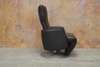 ZGANieuw zwarte leren Leolux Kepler relaxfauteuil electrisch, Leolux, Design, 75 tot 100 cm, Ophalen of Verzenden