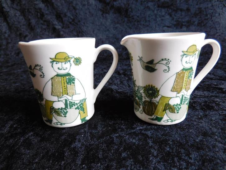 2x Vintage Figgjo Flint Market, Turi Design, melkkannetje, Huis en Inrichting, Keuken | Servies, Gebruikt, Overige typen, Overige stijlen
