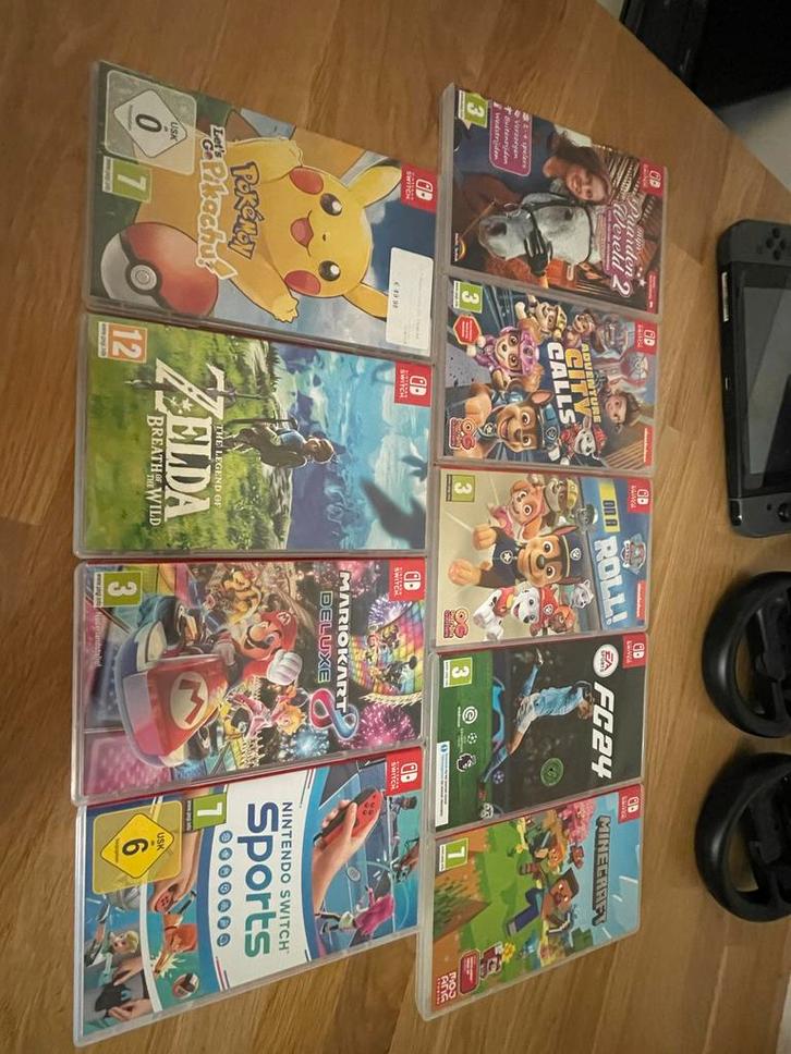 Nintendo Switch Compleet + 12 Games!, Spelcomputers en Games, Games | Nintendo Switch, Gebruikt, Racen en Vliegen, 3 spelers of meer