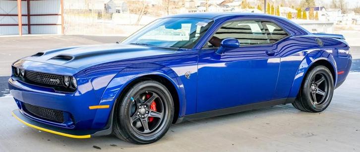 Autoart 1:18 Dodge Challenger SRT Blue, Hobby en Vrije tijd, Modelauto's | 1:18, Nieuw, Autoart, Ophalen of Verzenden