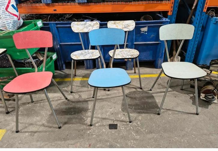 retro formica stoelen - keukenstoelen 7,50 euro per stuk, Verzamelen, Retro, Huis en Inrichting, Ophalen