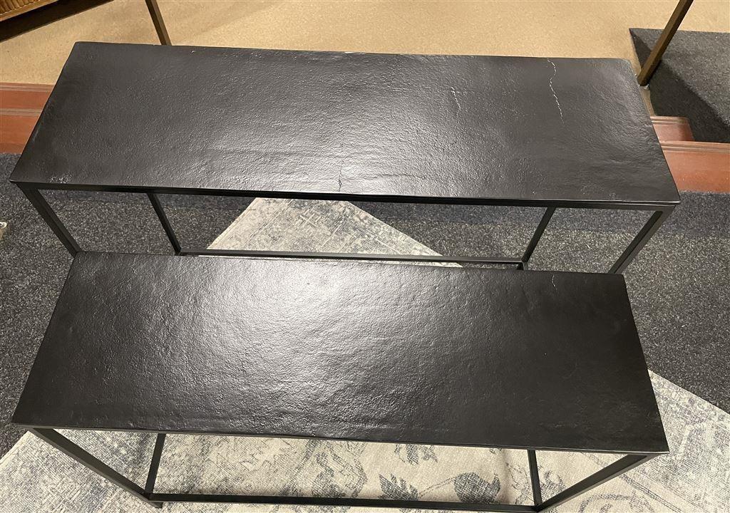 Sidetable 2-delig €149, zwart metaal Direct/Leverbaar E-1692, Huis en Inrichting, Tafels | Sidetables, Ophalen, 50 tot 100 cm
