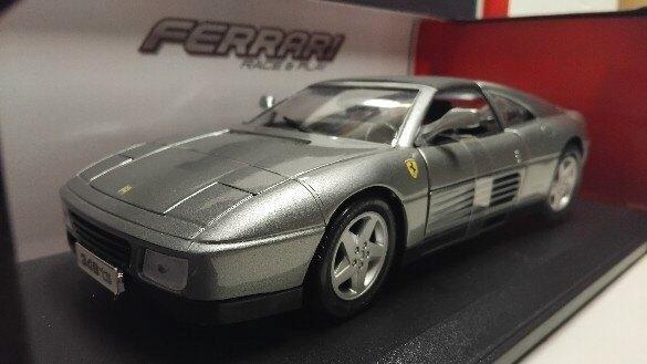 Ferrari 348 TS Targa antraciet grijs Bburago metal 1:18 KRD, Hobby en Vrije tijd, Modelauto's | 1:18, Zo goed als nieuw, Auto