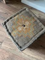Vintage marokkaanse oosterse poef vintage, Ophalen, Gebruikt, Vierkant, Minder dan 50 cm