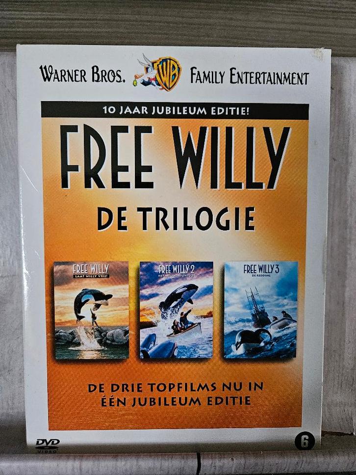 Free Willy 1 + 2 + 3 in een 3-Dvd box, Cd's en Dvd's, Dvd's | Kinderen en Jeugd, Zo goed als nieuw, Film, Avontuur, Boxset, Vanaf 6 jaar