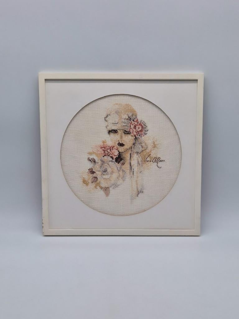 Sara Moon ingelijste borduurwerk, Ophalen of Verzenden