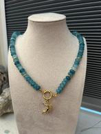 Ketting met glazen kralen afneembare bedel, Ophalen of Verzenden, Zo goed als nieuw, Overige materialen