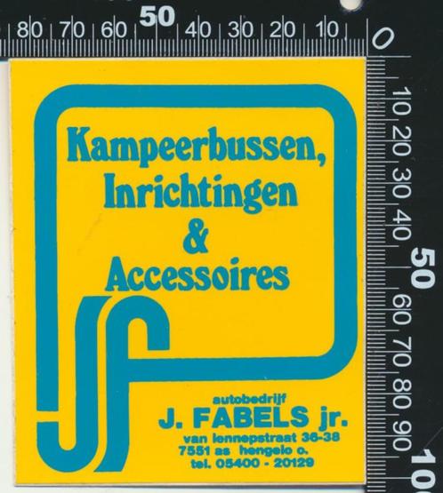 Sticker: Autobedrijf Fabels - Hengelo (2), Verzamelen, Stickers, Zo goed als nieuw, Auto of Motor, Ophalen of Verzenden