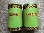 Groene Niemeijer blikken Koffie en Suiker - vintage - retro, Verzamelen, Ophalen of Verzenden, Gebruikt, Overige