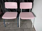 2 Vintage Schoolstoelen, Ophalen, Gebruikt, Bruin
