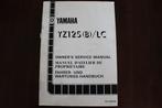 Yamaha YZ125 B LC 1990 motorcycle service manual YZ 125, Ophalen of Verzenden, Yamaha