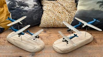 Houten KLM Fokker modellen gemaakt in de jaren 30 beschikbaar voor biedingen
