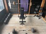 Home Gym - bankdruk, dumbells, ez bar, Sport en Fitness, Fitnessmaterialen, Ophalen, Gebruikt