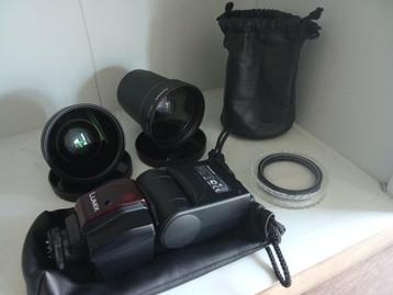 Panasonic Lumix set, Flitser + 2 Lenzen/Wide & Closeup beschikbaar voor biedingen