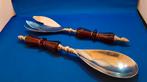 Vintage slabestek slacouvert, lepel en vork. Bijzonder! 3A20, Antiek en Kunst, Ophalen of Verzenden