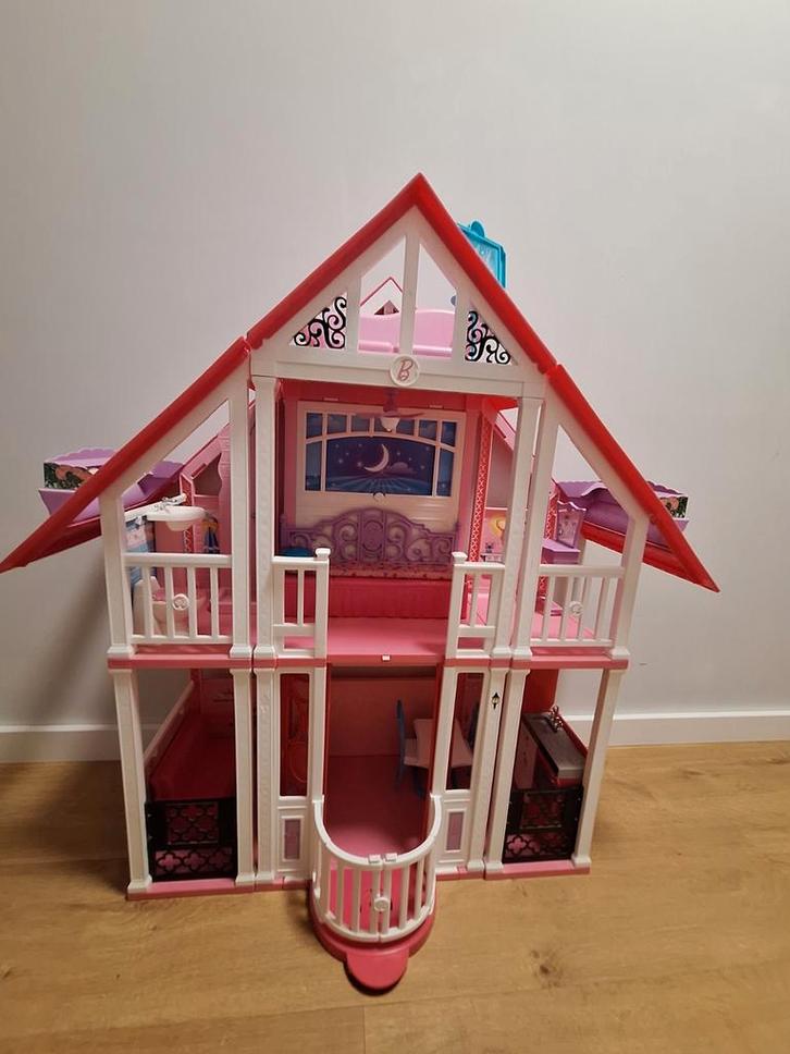 Barbie Malibu Huis, Kinderen en Baby's, Speelgoed | Poppenhuizen, Gebruikt, Poppenhuis, Ophalen