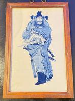 Chinees - Chinese Blauw Wit Porseleinen Tegel - 19th C, Ophalen of Verzenden