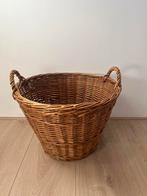 Grote Rotan Mand - Riet, Huis en Inrichting, Woonaccessoires | Schalen en Manden, Ophalen, Mand, Rond, Zo goed als nieuw