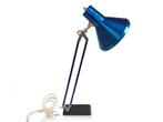 blauwe architectenlamp / tafellamp, Ophalen of Verzenden, Gebruikt, Metaal, 50 tot 75 cm