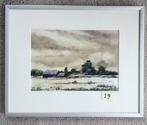Aquarel "Vroege sneeuwval" door H.J. Plettenburg, Ophalen of Verzenden