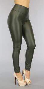 Legging Kaki Leer Leatherlook maat M/L (060), Kleding | Dames, Leggings, Maillots en Panty's, Legging, Nieuw, Ophalen of Verzenden