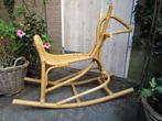Design rotan hobbelpaard vintage paard van riet kinderkamer., Ophalen, Zo goed als nieuw