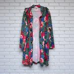 Magna Vest Maat 56/58 Blauw Roze Bloemenprint Lang Open, Kleding | Dames, Grote Maten, Verzenden, Trui of Vest, M, Zo goed als nieuw