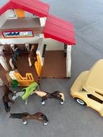 Paardenbox + paarden + camper Playmobiel, Kinderen en Baby's, Speelgoed | Playmobil, Ophalen of Verzenden, Gebruikt, Los playmobil