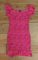 Oranje roze  korte jurk stretch, Maat 38/40 (M), Mrs. Studio, Verzenden, Oranje