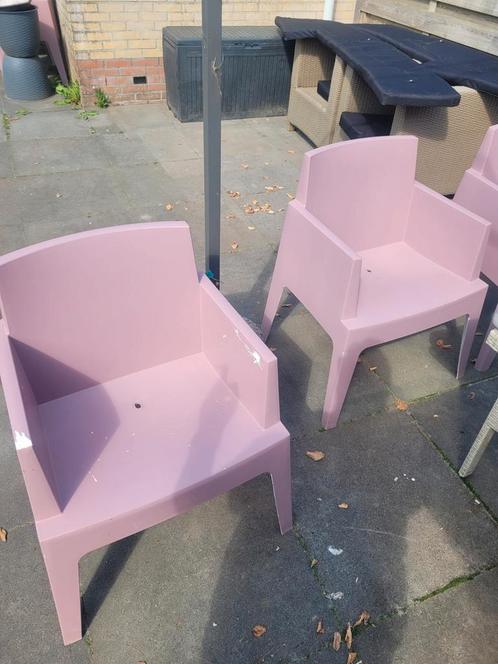 Kunstof tuinstoel/ tuinstoelen, Tuin en Terras, Tuinstoelen, Gebruikt, Kunststof, Ophalen