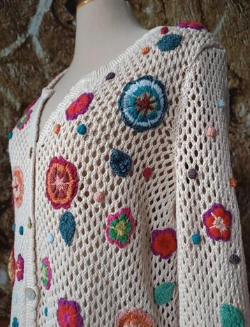 💖Prachtig INKADORO bloemen vest  L beschikbaar voor biedingen
