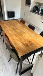Tafel + stoelen, Huis en Inrichting, Tafels | Eettafels, Ophalen, Gebruikt, 50 tot 100 cm, Vijf personen of meer