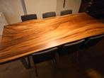 Boomstamtafel Suar hout, Ophalen, 200 cm of meer, 50 tot 100 cm, Zo goed als nieuw