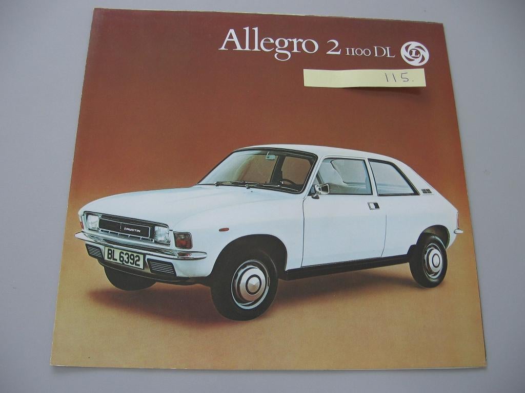 AUS 115 Austin Allegro 2  1100 DL. folder, Boeken, Ophalen of Verzenden, Zo goed als nieuw, Overige merken