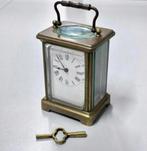 Antiek Antieke klok Victorian Clock 1880 Brass Carriage old, Antiek en Kunst, Antiek | Klokken, Ophalen of Verzenden