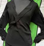 Zwarte Transparante Blouse - Maat M. ZGAN. AAIKO., Maat 38/40 (M), Aaiko, Zwart, Ophalen of Verzenden