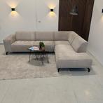 Gratis bezorging - Beige hoekbank - professioneel gereinigd, 250 tot 300 cm, Hoekbank, Driepersoons, Ophalen of Verzenden